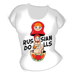 Футболка женская Матрешка, russian dolls